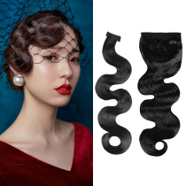 Republic of China bangs wig costume opera oblique bangs hand push water ripple wig film retro Cheongsam Shanghai booth performance