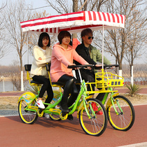 Opati 24-inch townhouse 4-person multiplayer four-person 4-wheel bike Four-wheel steering wheel tourist sightseeing bike