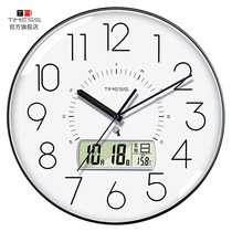 TIMESS radio clock clock wall clock Living room household fashion creative clock wall hanging light luxury modern mute hanging watch