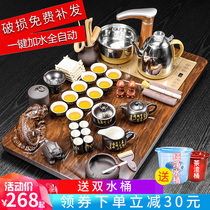 Automatic tea tray solid wood integrated induction cooker Stone tea table Big Tea Sea office kung fu tea set household tea tray
