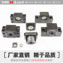 Class C5 Angular contact ball screw fixed bearing support block BKBF EKEF FKFF10 15 20 25 30
