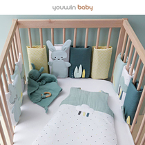 New product excellent baby crib bed cotton soft bag baby bedding anti-collision splicing bed guard summer