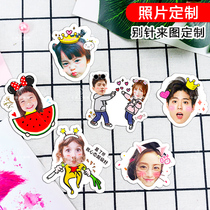 Acrylic chest needle custom cartoon couple photodiy cute pin name badge school logo custom