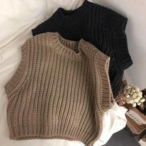 Literature and art forest boys Korean children thick padded wool waistcoat pullover sweater girls sleeveless vest tide