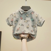 2022 Summer clothing children Summer 100 lap P boy short sleeve T-shirt POLO shirt baby boy Paul half sleeve blouse
