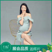 2020 Exhibitions New Movie Houses Pregnant Women Writing Real Photography Themed Clothing Big Belly Gestation Mommy Photos of Art Hanging Ribbon Skirt
