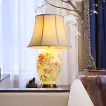 New Chinese Jingdezhen porcelain ceramic table lamp hand painted translucent porcelain atmospheric luxury villa living room corner several large table lamp