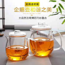 Teapot single pot high temperature resistant kettle thickened filter tea tea making artifact kung fu tea cup glass tea set