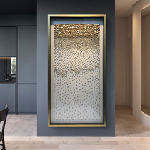 Stone to run three-dimensional installation hanging painting Original entrance decorative painting Light luxury living room corridor handmade gold stone painting