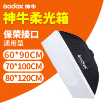 Sacred cow softbox 60X 90cm CM 70X 100cm CM 80 X120cm flash lamp bao rong bayonet portrait still life photography portable diffuser LED solid lamp softbox shielding