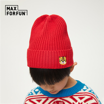 MAXFORFUN x AKI JIANG Year of the Tiger Limited Children's Wool Hat New Year Knitted Hat Warm Cotton