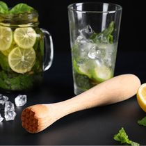 Solid wood bartender mashing stick mojito mashing stick Lemon mint mashing stick mojito crushing stick crushing stick