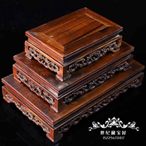 Boutique antique furniture home living room decoration wood carving crafts large carved rectangular base ornaments a set