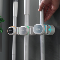 Mop hook punch-free wall-mounted bathroom powerful broom clip artifact Mop pylons fixed buckle storage rack