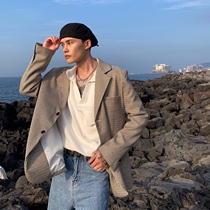 cuibuju 21ss Chiroe Suit Men Korean Tide Loose Single Breasted Suit Casual Single West Jacket