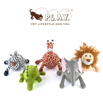 Jungle series PLAY American dog sound plush toy crocodile giraffe elephant zebra lion