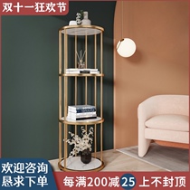 Nordic living room decoration floor-to-ceiling display stand sofa side metal bookshelf Corner Corner iron shelf corner stand