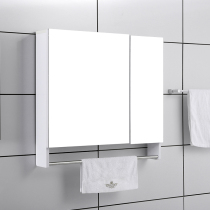  Bathroom mirror cabinet space aluminum mirror box Household wall-mounted bathroom mirror cabinet Simple bathroom mirror with shelf