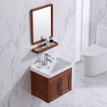 Simple wall-mounted wash basin cabinet combination small apartment bathroom mini cabinet ceramic wash table