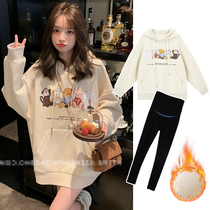 Pregnant womens autumn and winter tops winter suits fashion coats wear winter vests plus velvet padded medium and long styles