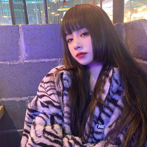 Princess cut wig hair long hair natural full head fashion round face simulation hair cos long straight hair