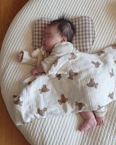 Butter mother hand a Korean bear breathable baby blanket baby newborn double gauze bath towel