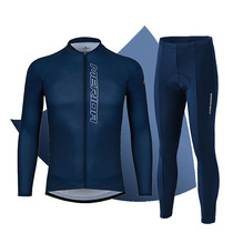 Spring summer and autumn Meili mens and womens long-sleeved fast-drying riding suit suit sweat-absorbing warm fleece