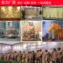 Huangya new European-style GRC artificial sandstone relief mural flower pot bowl carving landscape FRP sculpture customization