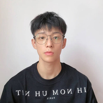 Glasses male tide net red Korean version of personality no degree metal large frame glasses can be equipped with students fashion anti-blue light eye protection
