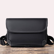 Youth leather mens bag shoulder oblique span difference bag Tide Head layer cowhide bag light fashion versatile Womens Small Square