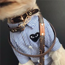 Dog Old Flower Cortex Neckline Pets Walking Dog Rope Neck Ring Teddy Snownery Small Dog Kitty catwalk Tide Sign
