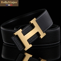 Belt Men Genuine Leather Special Cabinet Upscale Business Belt Pure Cow Leather Luxury Brand Smooth Buttoned Pants With Gift Giving Gifts