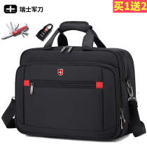 Swiss Army knife shoulder 15 6 inch 17 inch laptop bag portable men Business trip briefcase