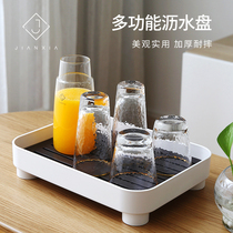 I think more about my tea tray household small tray modern tea set water storage style Tea Sea rectangular tea cup drain table