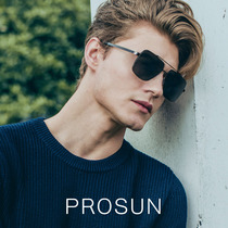 Baosheng sunglasses men HD polarizer driving driver driving mirror big frame sunglasses tide retro PS8003