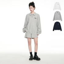 ANDYET AD1 22SS American College Wind POLO collar waffles sweatshirt spring bouquet underpants suit