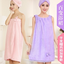 Soft absorption and wear bath towel pure cotton ultra-fine coral velvet adult bath with thicker lady wear dress