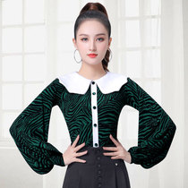 Dan Baoluo national standard dance jacket female New temperament doll collar 2021 Waltz dance slim body suit