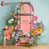 Large window decoration props handmade flower wall background wall shop wedding arrangement wedding road to lead the beauty