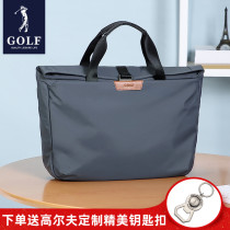 Golf briefcase handbag Handbags Mens banners Business minimalist Shoulder Bag Skew Satchel Mens Fashion Texture Computer
