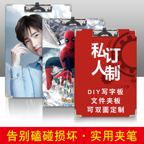 Plate clip to customize logo a4 office supplies stationery creative multi-function menu data book file splint students use cute painting to write homework paper clip writing pad board