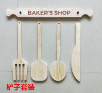 Solid wood decorative board bakery bakery shop hanging decoration price brand display rack LOGO customization