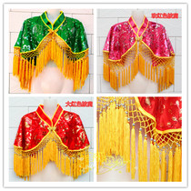 New Pint Opera Rice Shoots Song Supplies Drama Dance Shawl Rice Seedlings Song Shawl Bright Sheet Cloud Shoulder Lady Color Cloth Shawl