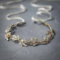 Golden Forest Rhinestone Bride Headwear Korean Hair Band Hair Hoop Wedding Wedding Wedding Wedding Accessories