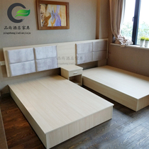Chongqing Hotel Guesthouse Furnishings Furnishings Full Set of Punctuate Bed Linen Suite Single Apartment Bed and Wardrobe TV Cabinet