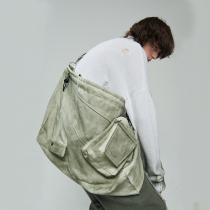 CHRROTA national tide retro old water wash paint super large capacity tide brand oblique cross bag travel handbag