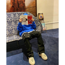 ARCHIVE three-dimensional multi-pocket zipper denim pantsuits vibe Travis Scott TS same model