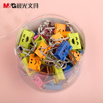 Morning light stationery smile series long tail clip bill dovetail clip color clip smiley face long tail clip