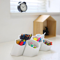 Korea pen container storage box student desktop pen holder multifunctional stationery creative storage box holder simple fashion ornaments