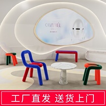Nordic makeup chair simple creative special shaped chair Nordic ins living room bedroom single chair modern Net red stool
